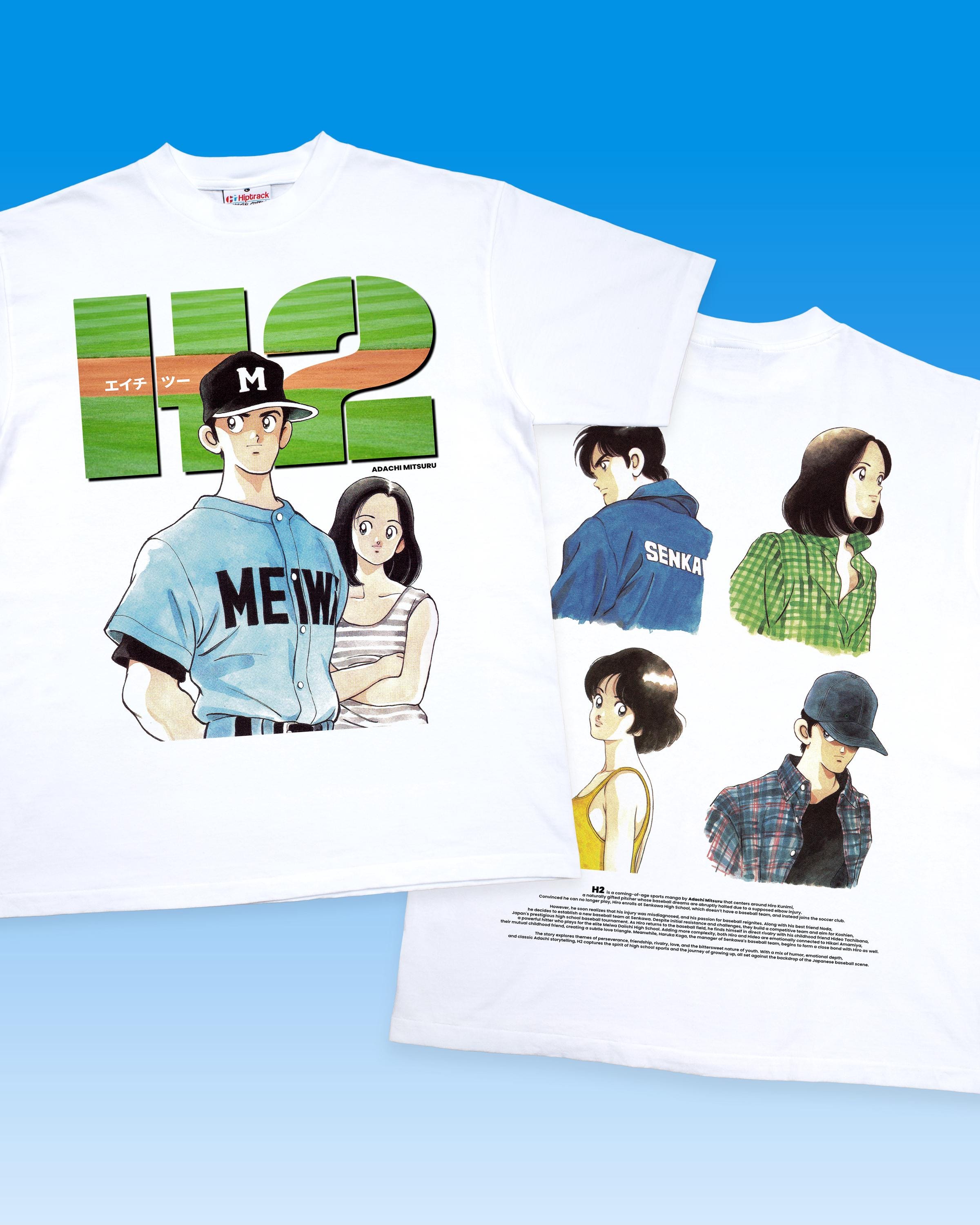 H2 ヒデオとヒカリ Tシャツ あだち充 日本 アニメ マンガ グラフィック 
