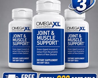 Omega XL Joint & Muscle Support | Green Lipped Mussel Oil 900 Softgels