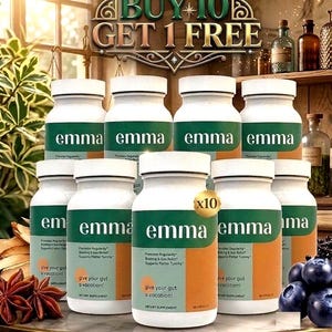 Emma Digestive Wellness Capsules Bundle | 10 Bottles, 600 Total Capsules