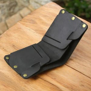 Vintage Punk handgemachte echtes Leder Brieftasche Niet Männer Geldbörse Geldclip Kurze Brieftasche Tasche Bolzen männlich Kartenhalter Brieftasche Bifold