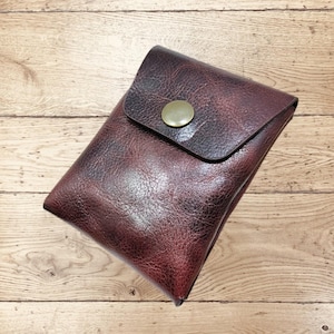 Mini riñonera de piel auténtica, tipo cartera, tarjetero, para llaves de coche, funda para carnet de conducir, para hombre y mujer