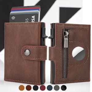 Rfid Carbon Faser Herren Geldbörsen für Airtag Luxus Slim Mini Kreditkartenhalter Geldbörsen für Herren Air Tag Tracker Minimalist Geldbörse