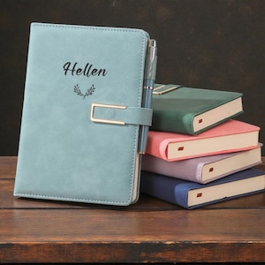 Personalized engraved diary,customized meeting record book,couple memory notebook,adventure diary,birthday gift,student supplie