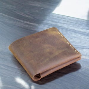 Hochwertige handgemachte Echtleder Brieftasche Kleine Herren Geldbörse mit Münzfach Mini Geldscheinklammer männlich Kurze Bifold Brieftasche Tasche