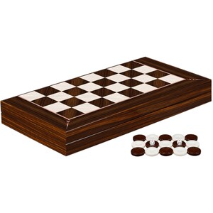 Elegance walnoot backgammonset – groot formaat, luxe houten bord, klassiek tavlaspel