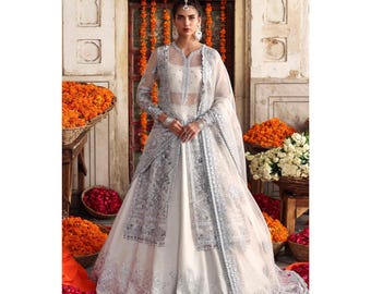 Custom Stitch Pakistani Lehenga Choli | Embroidered Organza Wedding Dress | Luxury Formal Outfit for Women