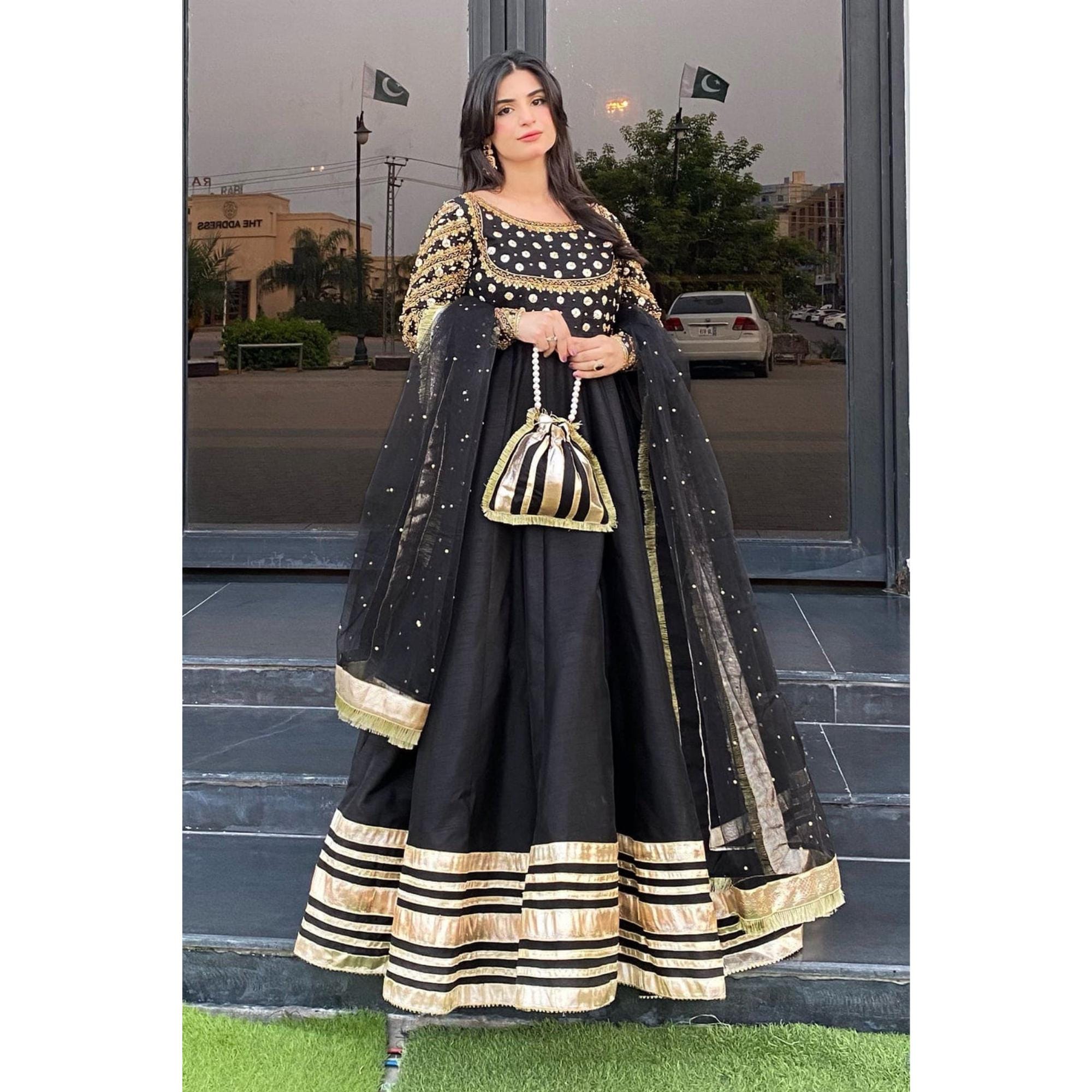 silk formal dresses pakistani Pista Plain Raw Silk Dresses Pakistani Party Wear Outfit LARGE main image 0