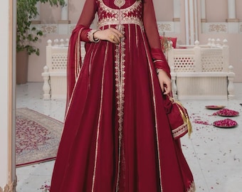 Pakistani Bridal Dress | Anarkali Frock | indian clothes