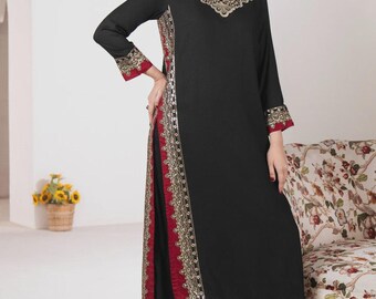 Black Embroidered Lawn 2 Piece Kurta Set | Eid & Party Wear