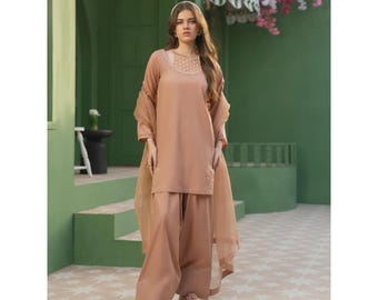 Eid Dress | Farshi Shalwar With Dupatta | Pakistani Outfits