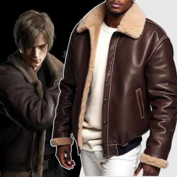 バイオハザード　レオン　ムートンジャケット レオン・ケネディ バイオハザード6 風レザージャケット、re4
