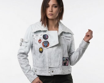 Songbird Cyberpunk 2077 Phantom Liberty Cosplay Jacket – Women’s Futuristic Leather Coat