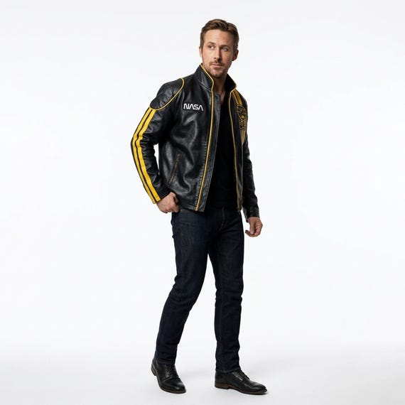 The Fall Guy NASA Ryan Gosling Cosplay Leather Jacket, Ryan