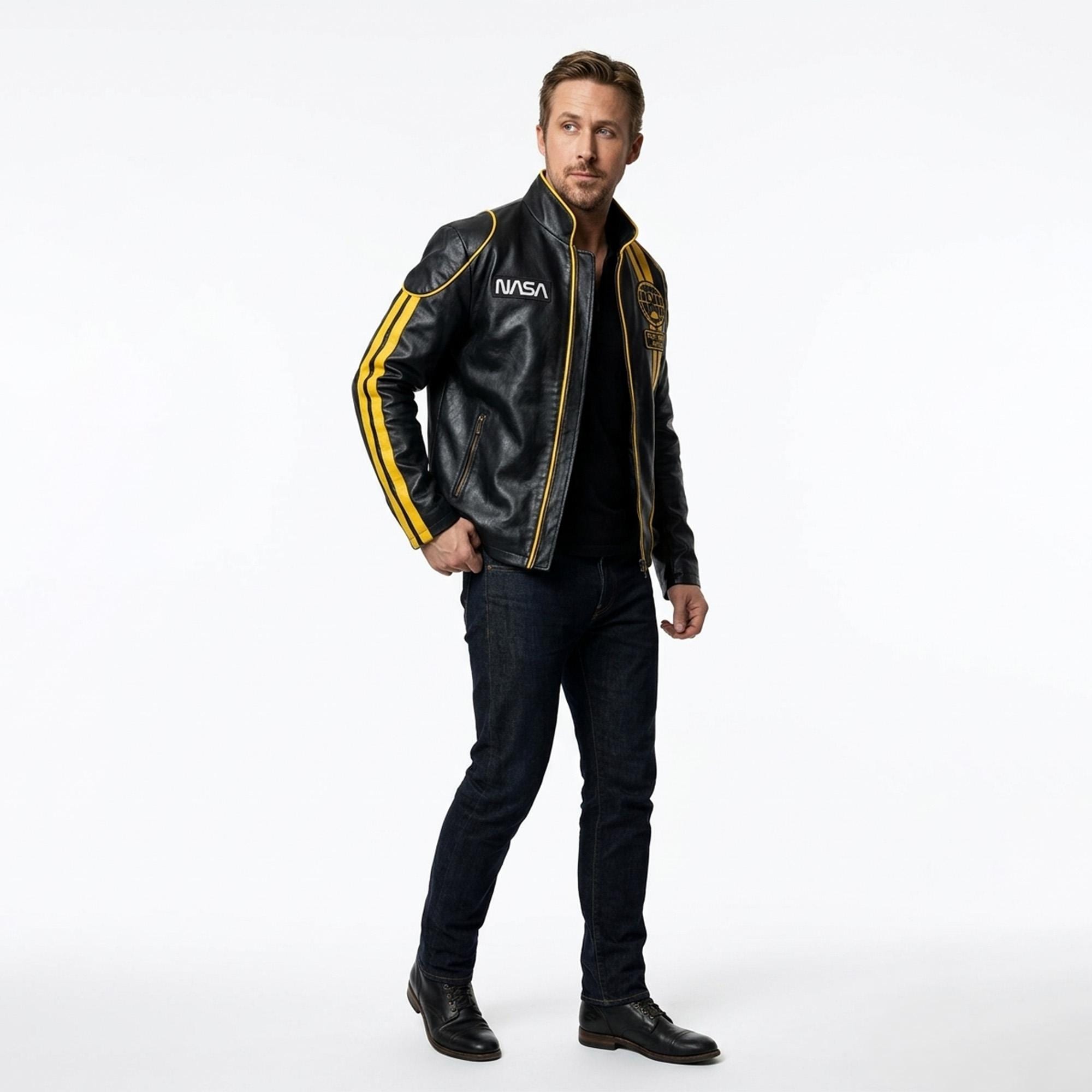 The Fall Guy NASA Ryan Gosling Cosplay Leather Jacket, Ryan