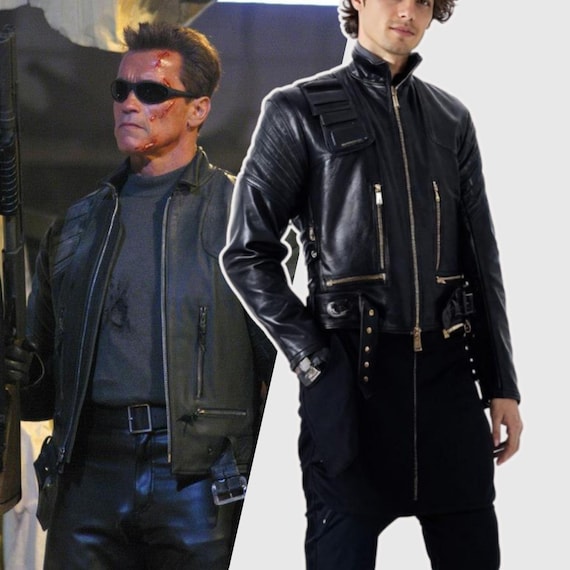 Terminator 3 Arnold Genuine Leather Jacket - Etsy