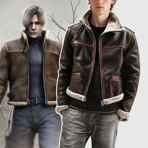 ケリハーレム　LEON Leon Kennedy Jacket, Original Resident Evil 4 Cosplay Jacket, RAF