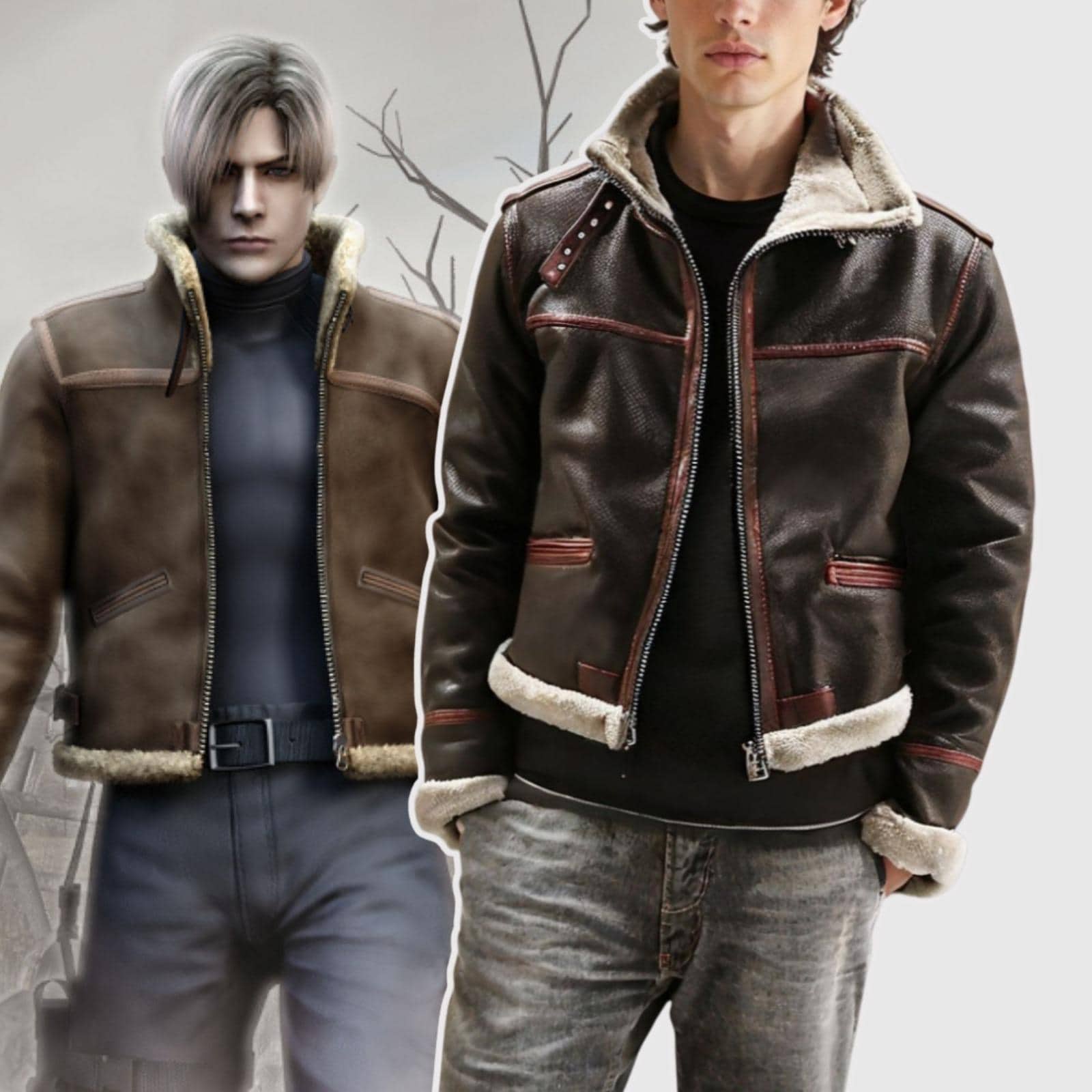 Leon Kennedy Jacket, Original Resident Evil 4 Cosplay Jacket, RAF