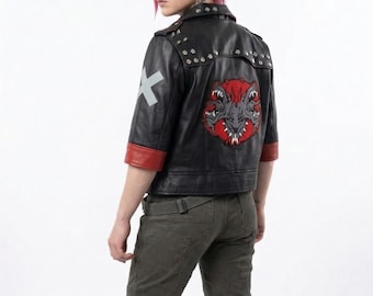 Chaqueta de cosplay de Arcane Temporada 2 VI / Chaqueta de cuero de LOL / Disfraz de cosplay de Arcane