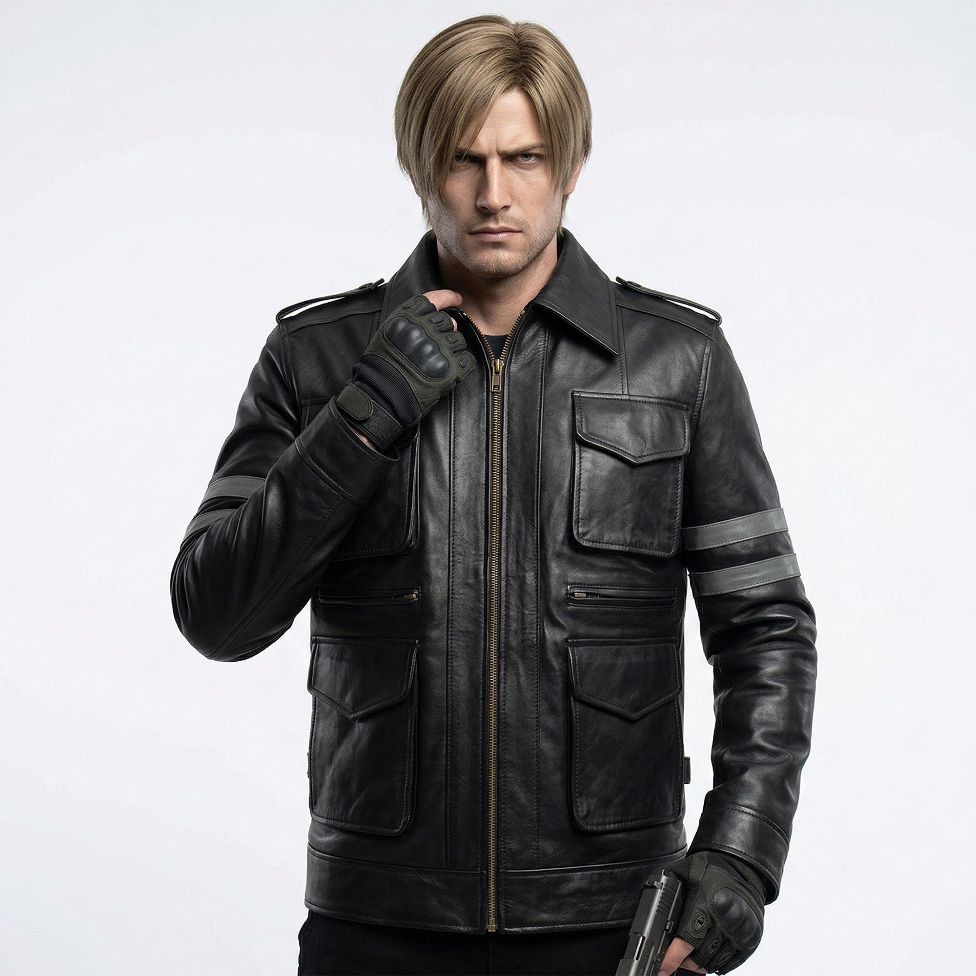 Leon S. Kennedy RE6 Leather Jacket | Resident Evil 6 Cosplay - Etsy