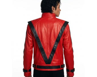 Michael Jackson Thriller Red Jacket | Handmade Genuine Leather