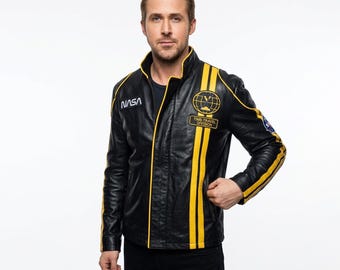 The Fall Guy NASA Ryan Gosling Cosplay Leather Jacket, ryan gosling jacket