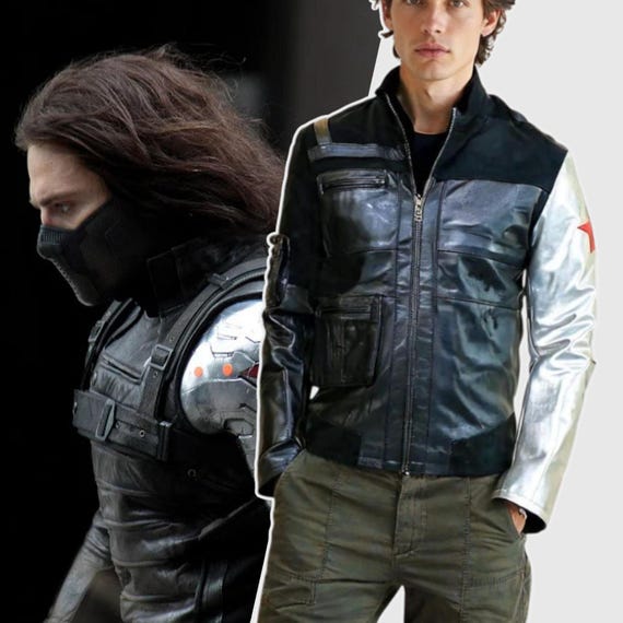 Sebastian Stan Bucky Barnes Winter Soldier Jacket Sebastian Stan's