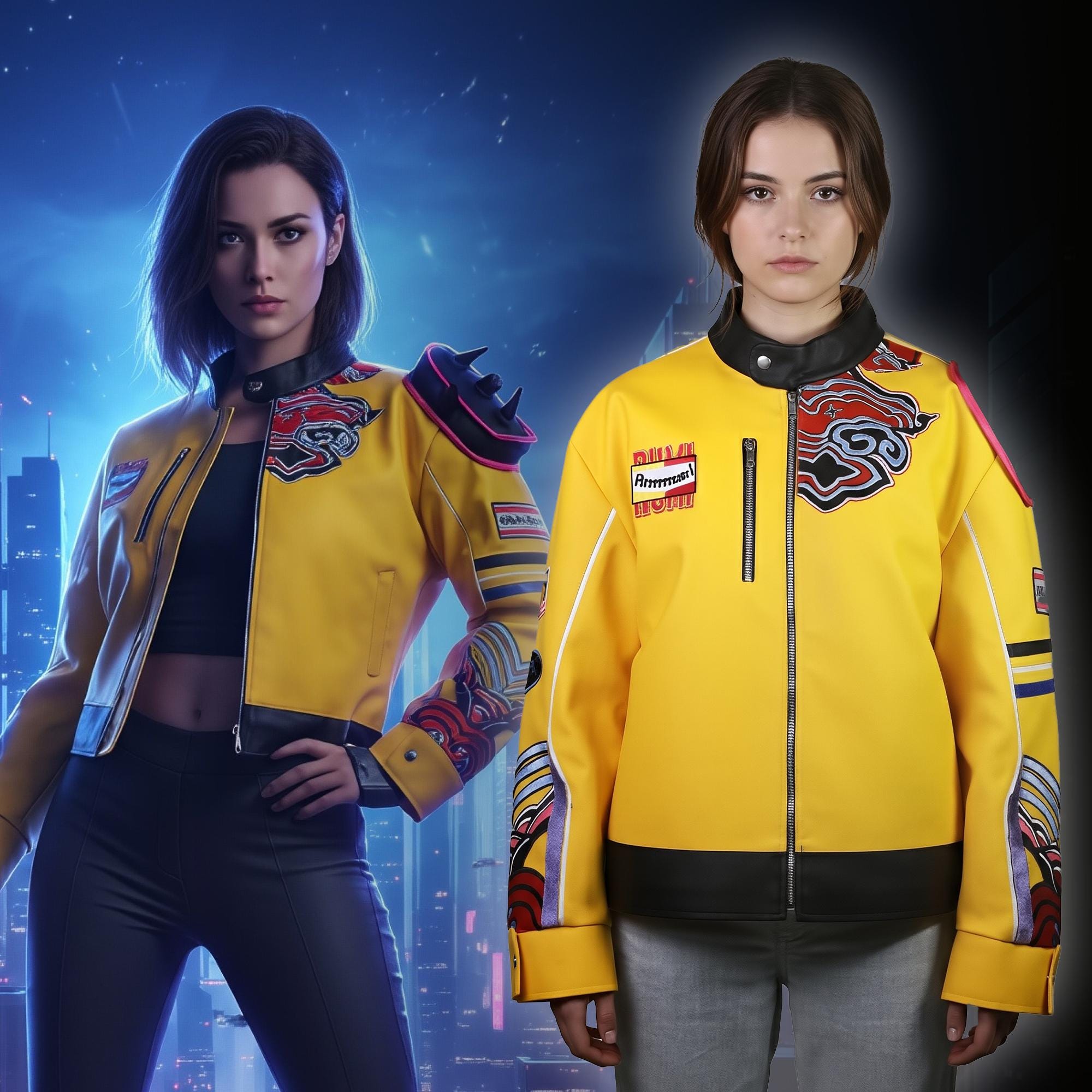 Kpop Demon Hunters Arden Cho Rumi Yellow Leather Jacket | Cosplay