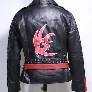 Shadow the Hedgehog Inspired Black Leather Jacket – Bold Cosplay & Streetwear Look
