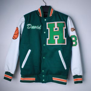 Chaqueta de béisbol de Hawkins High School, chaqueta universitaria