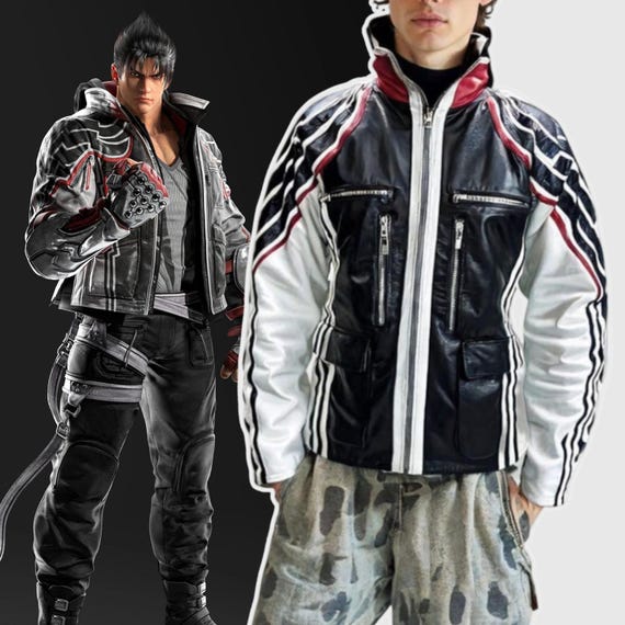 Jin Kazama Tekken 8 Cosplay Leather Jacket | Game Costume - Etsy