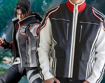 Tekken 8 Jin Kazama Handmade Leather Hooded Jacket | Cosplay