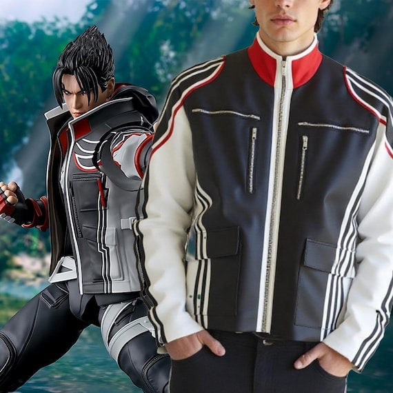 Jin Kazama Tekken 8 Cosplay Leather Jacket | Game Costume - Etsy