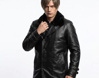 Leon Kennedy Inspired Leather Jacket – Resident Evil 9 Requiem Costume