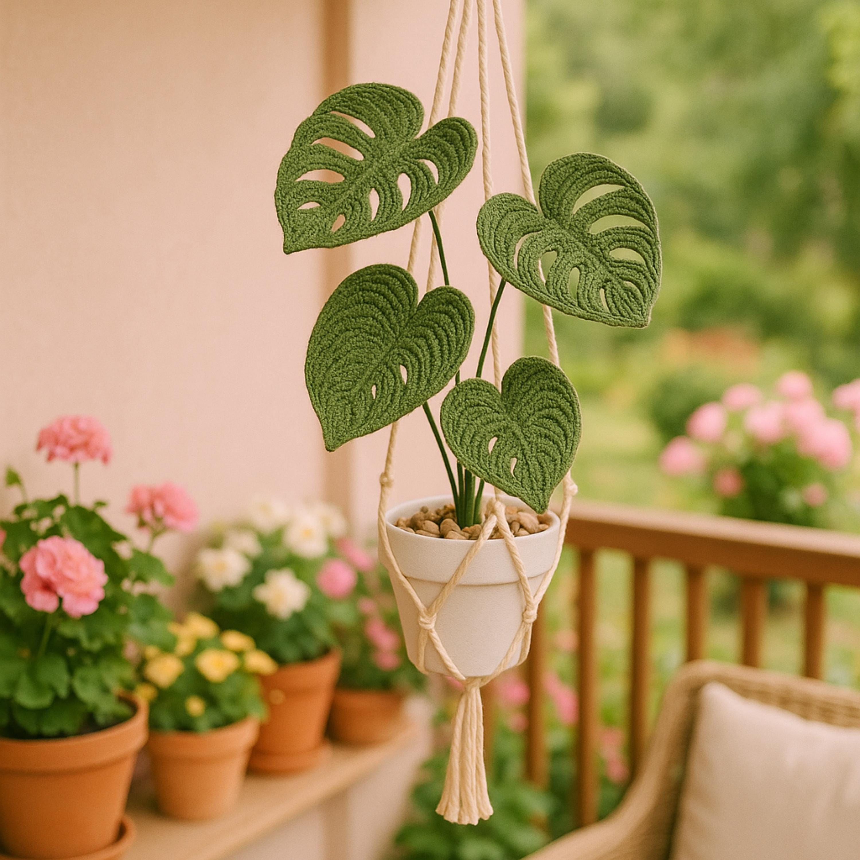 English Crochet Monstera Leaf Pattern
