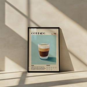 Affiche giclée d'art de café Cortado, décoration de café image 4