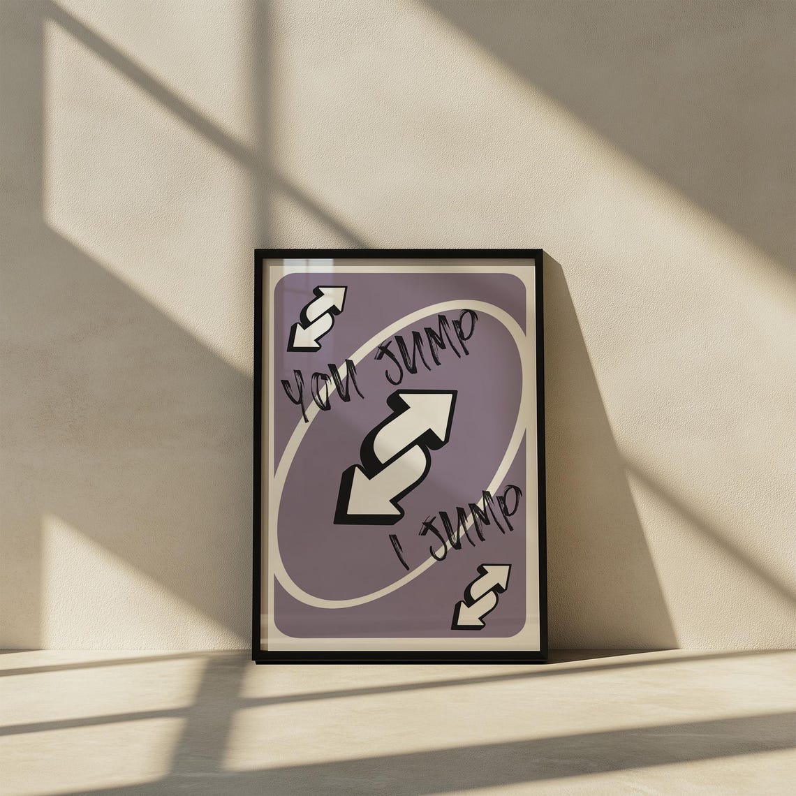 You Jump I Jump Card Art Print: Modern Motivational Decor - Etsy