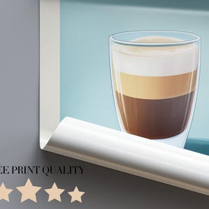 Affiche giclée d'art de café Cortado, décoration de café image 6