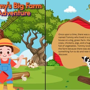 Livre numérique pour enfants Tommy&#39;s Big Farm Adventure