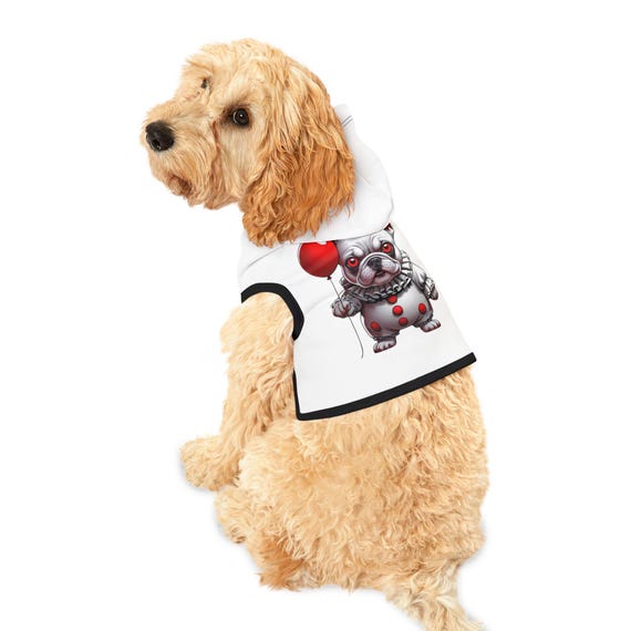 Felpa con cappuccio per cani di Halloween con motivo bulldog