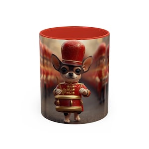 Toy Soldier Chihuahua Mug - Christmas Parade Dog - Holiday Gift