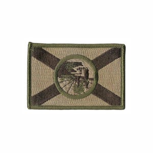 Subdued Florida State Flag Embroidered Patch – Olive Tactical Badge