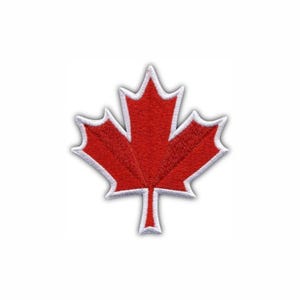 Canada Maple Leaf Embroidered Patch – Red White Canadian Flag Badge