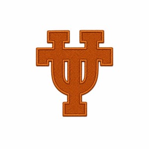 UT Monogram Embroidered Patch – Burnt Orange College Badge