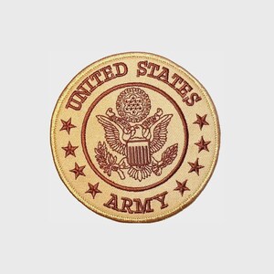 Embroidered US Army Seal Patch: Tactical Eagle Emblem, Tan/Brown Tactical Gear