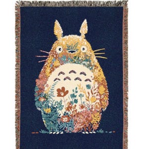 Totoro Woven Blanket, Studio Ghibli Throw, My Neighbor Totoro Blanket, Anime Home Decor, Ghibli, Mononoke, Ponyo, Spirited Away, Howls, Kiki