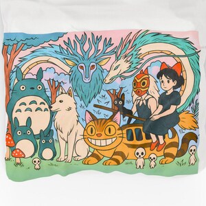 Studio Ghibli Blanket, Ghibli christmas gift, ponyo, mononoke, kiki, spirited away holiday, my neighbor totoro, totoro blanket, home decor
