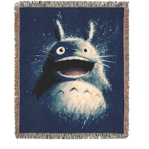 Totoro Woven Blanket, Studio Ghibli Throw, My Neighbor Totoro Blanket, Anime Home Decor, Ghibli, Ponyo, Mononoke, Spirited Away, Howls, Kiki