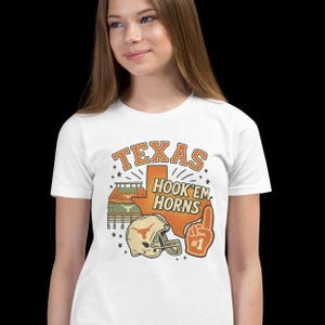Texas Longhorns Kids Shirt, Youth UT longhorns Tee, Hook Em Horns Shirt, longhorns Kids Tee, Game Day Tee, Longhorn Family Gear