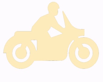 Wooden motor biker shape Motorbike gift ideas Motorbiker MDF craft shape