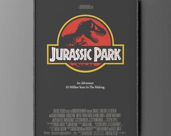 Jurassic Park Movie Poster | Retro 90s Dinosaur Wall Art | Vintage Adventure Film Print for Home Decor | Physical Print